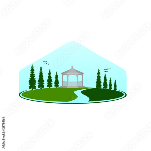vector gazebo logo for the garden business