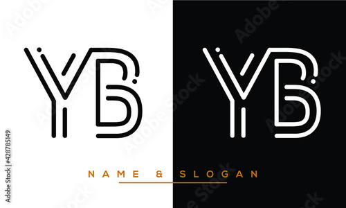 YB, BY, Y, B  Abstract Letters Logo Monogram
