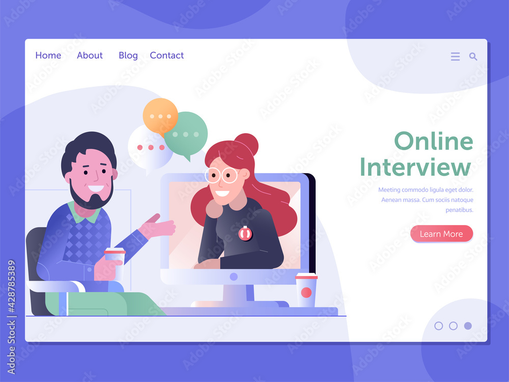 Online Job Interview Web Landing Page Template