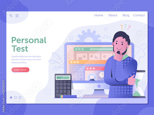 Personal Ability Test Web Landing Page Template