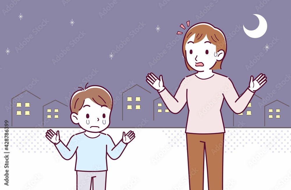 母と男の子二人で