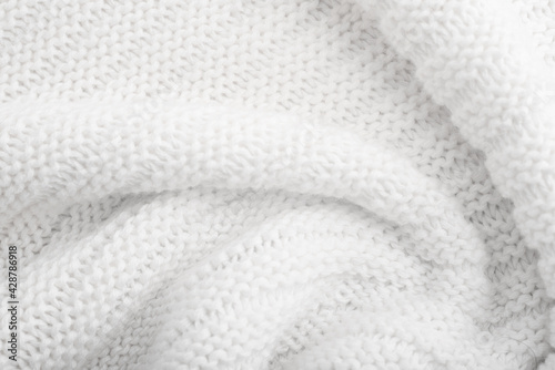 Wallpaper Mural Close up of white knitted textured background. Trendy color. Torontodigital.ca