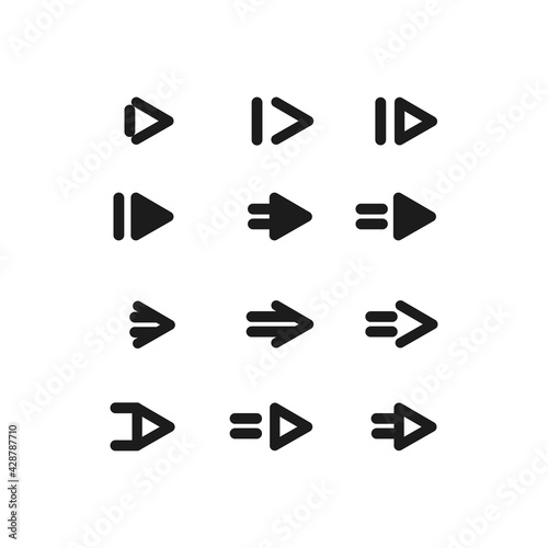 Arrow icon full set of vectors