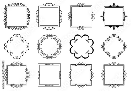 Set of decorative frames. S...