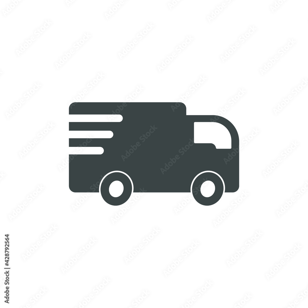 simple icon of a delivery truck