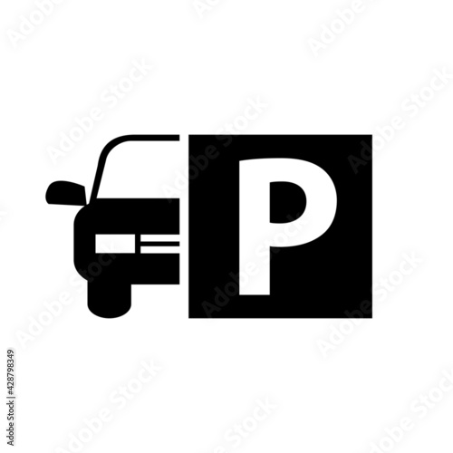 Parking icon vector set. parking lot illustration sign or symbol collection.