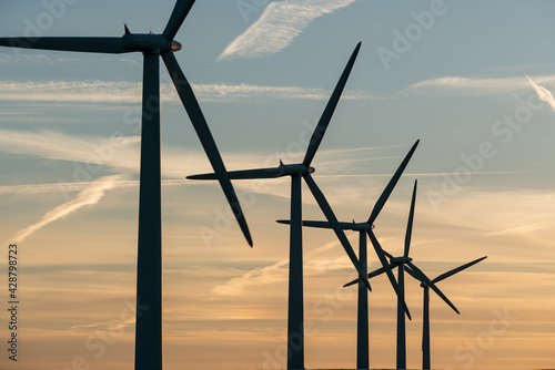 Wind turbine energy generators on wind farm