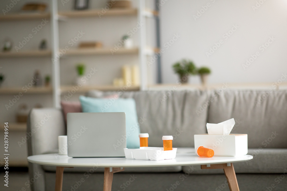 Self-treatment during illness, technology and remote work at home