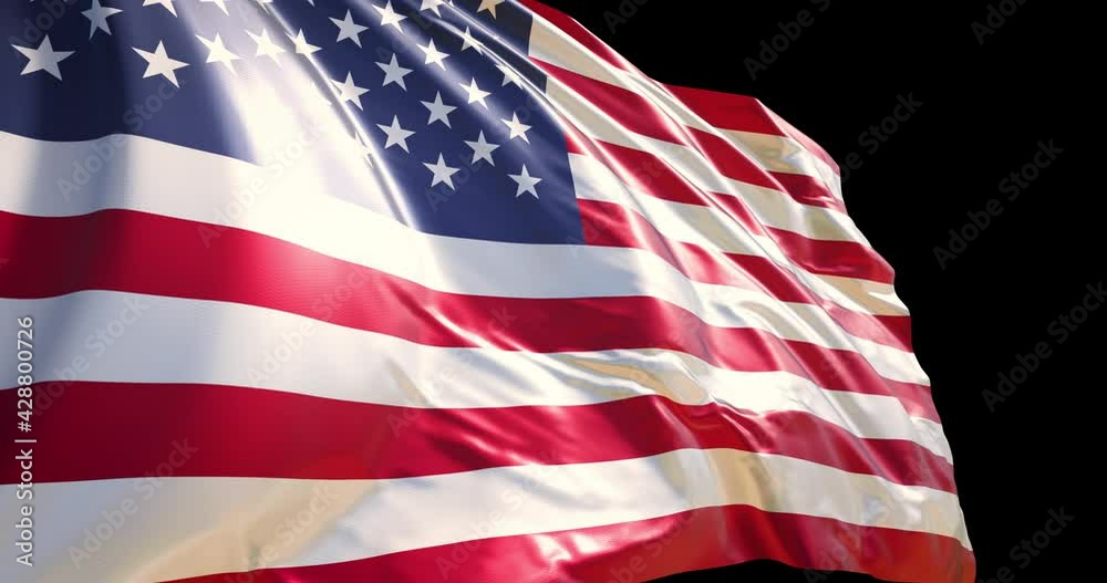 US Flag 20 second loop animation with alpha channel US Flag 20 second loop animation with alpha channel