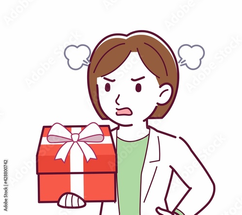 Young woman in a lab coat