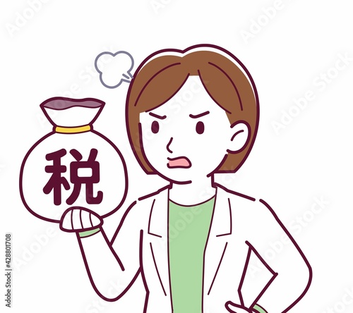 Young woman in a lab coat