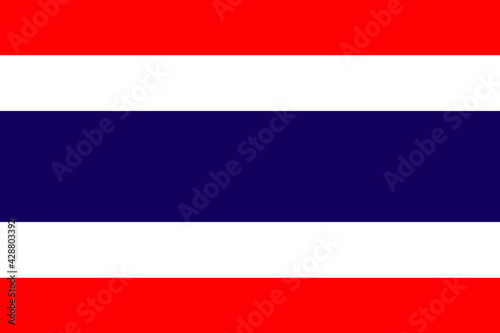 Flag of Thailand. Thai flag and colors according to the royal court. for use background.