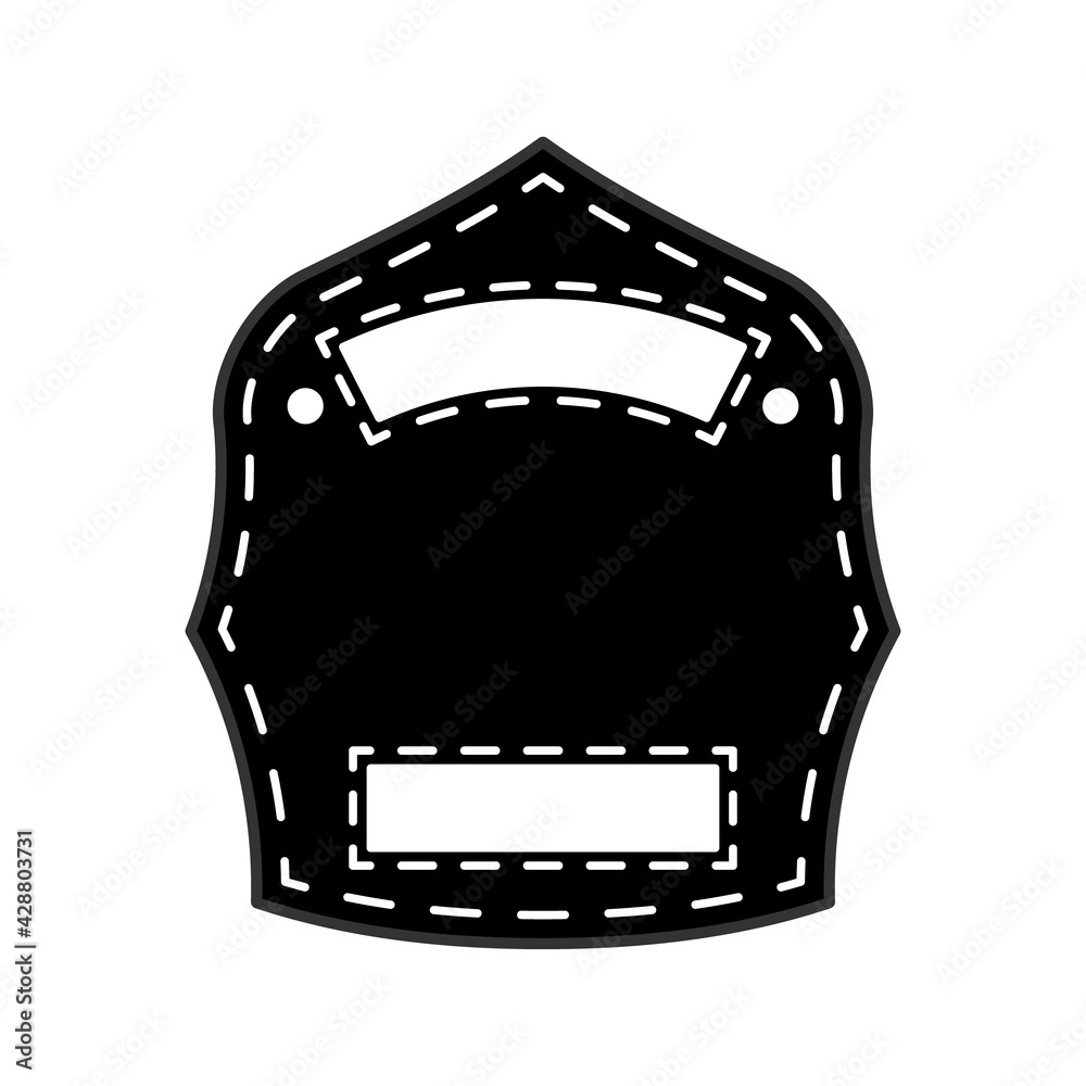Vecteur Stock Firefighter helmet shield silhouette icon. Clipart image Vecteur Stock Firefighter helmet shield silhouette icon. Clipart image