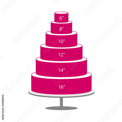 Round cake serving sizes icon. Clipart image isolated on white background
