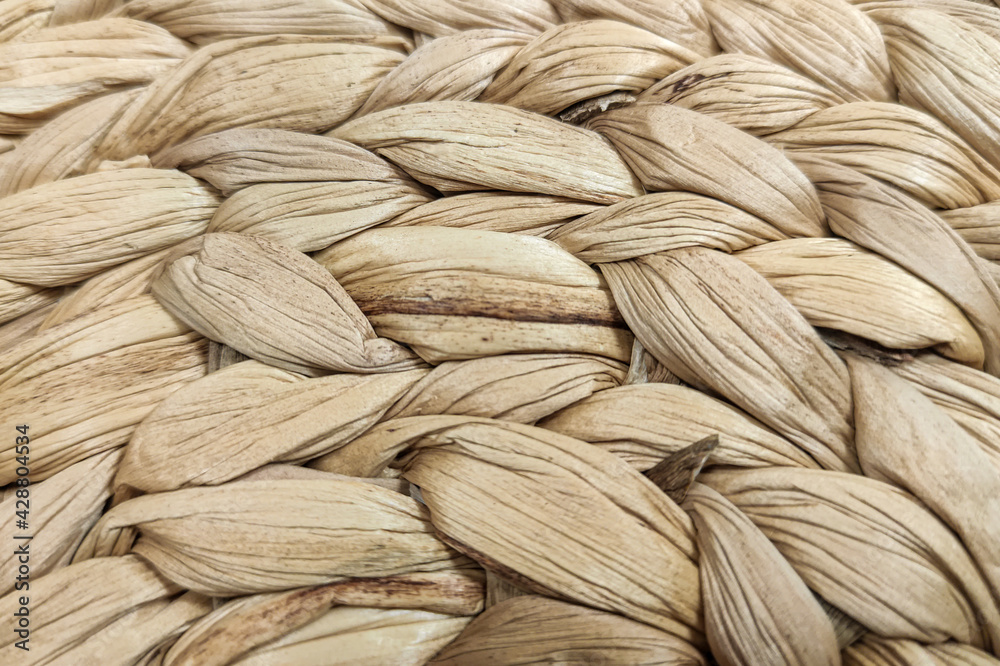 Organic circle mat for food with a natural texture Organic circle mat for food with a natural texture