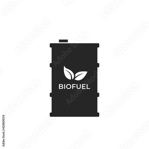 biofuel barrel icon. eco friendly industry, alternative energy and environment symbol