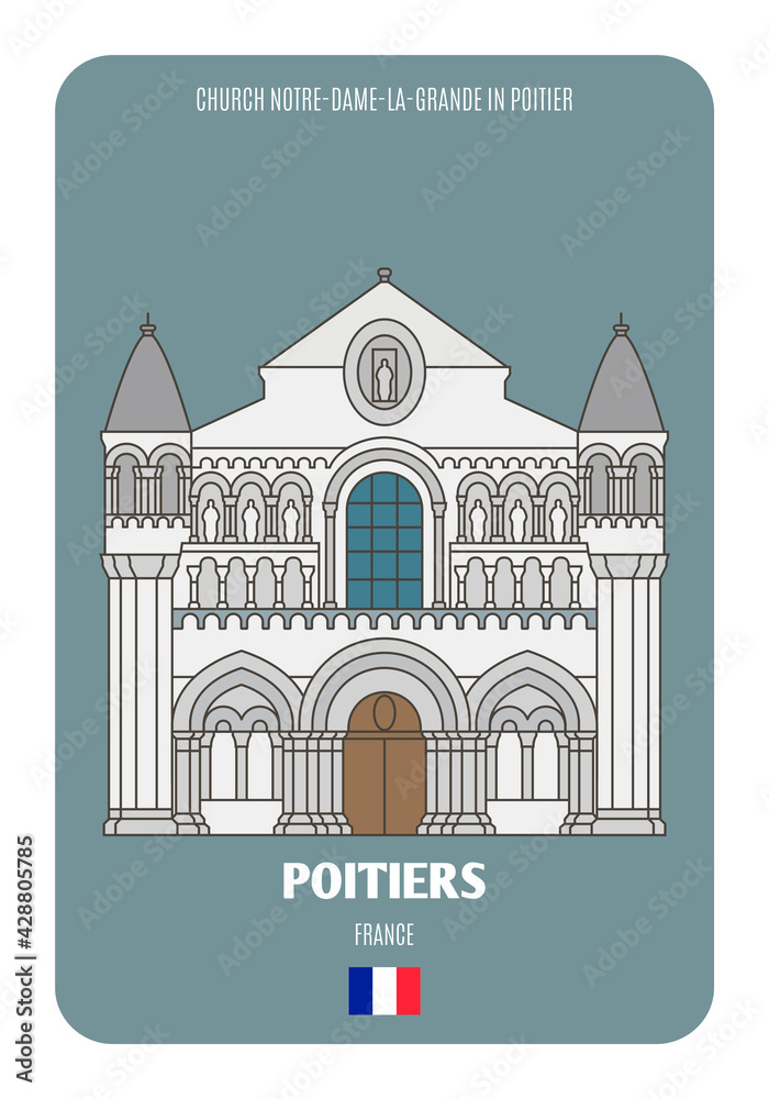 Church Notre-Dame-La-Grande in Poitier, France