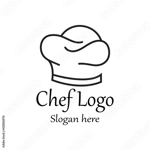 hat chef logo template vector illustration