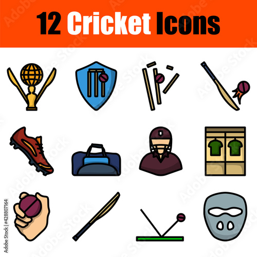 Cricket Icon Set