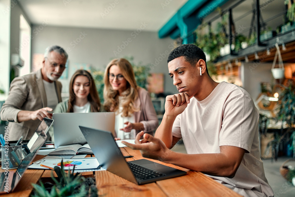 Group of people working in office Group of people working in office
