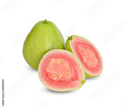 Guava fresh red sweed isolated on white background