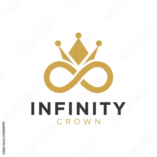 luxury infinity crown logo design inspiration