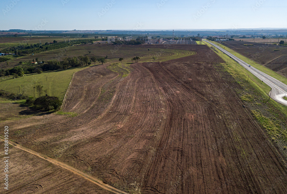 fazenda de plantio de monocultura