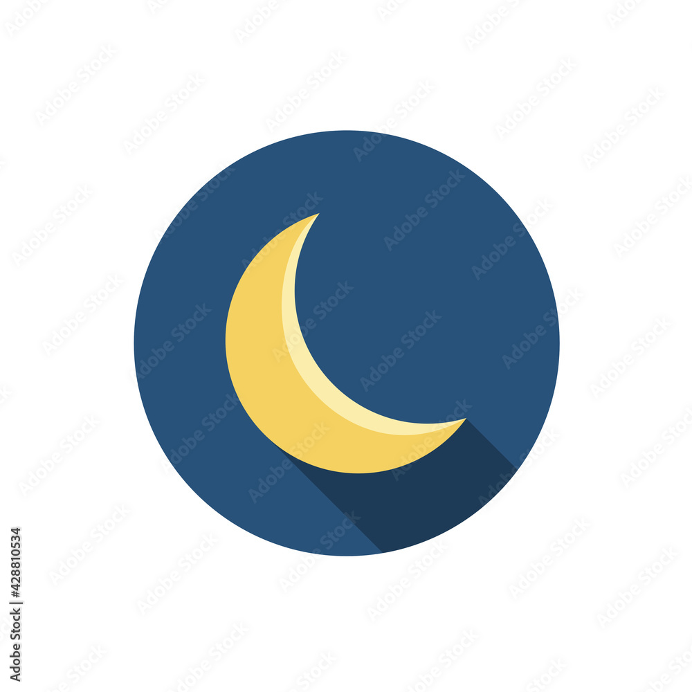 moon icon. sign design. Vector Illustration.