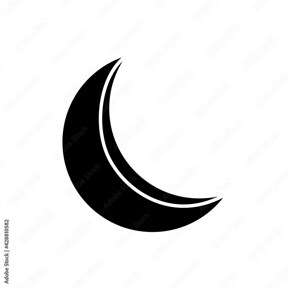 moon icon. sign design. Vector Illustration. moon icon. sign design. Vector Illustration.