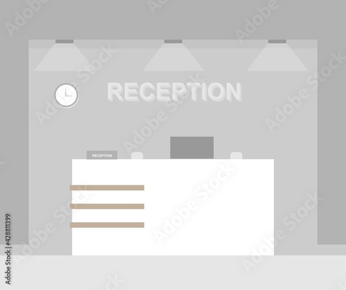 Modern design about hotel reception