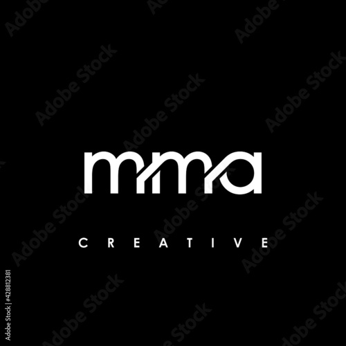 MMA Letter Initial Logo Design Template Vector Illustration