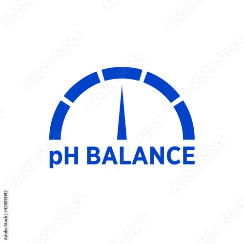 pH neutral balance vector icon, badge seal, logo