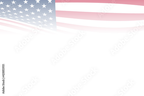 top border banner gradient fade american flag illustration graphic slide card