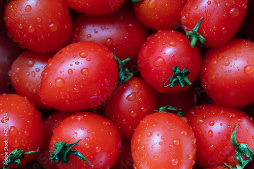 Cocktail, cherry, grape small tomatoes known as ciliegini, pachino. photo