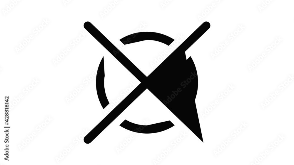 Do not dry clean icon animation outline best object on white background