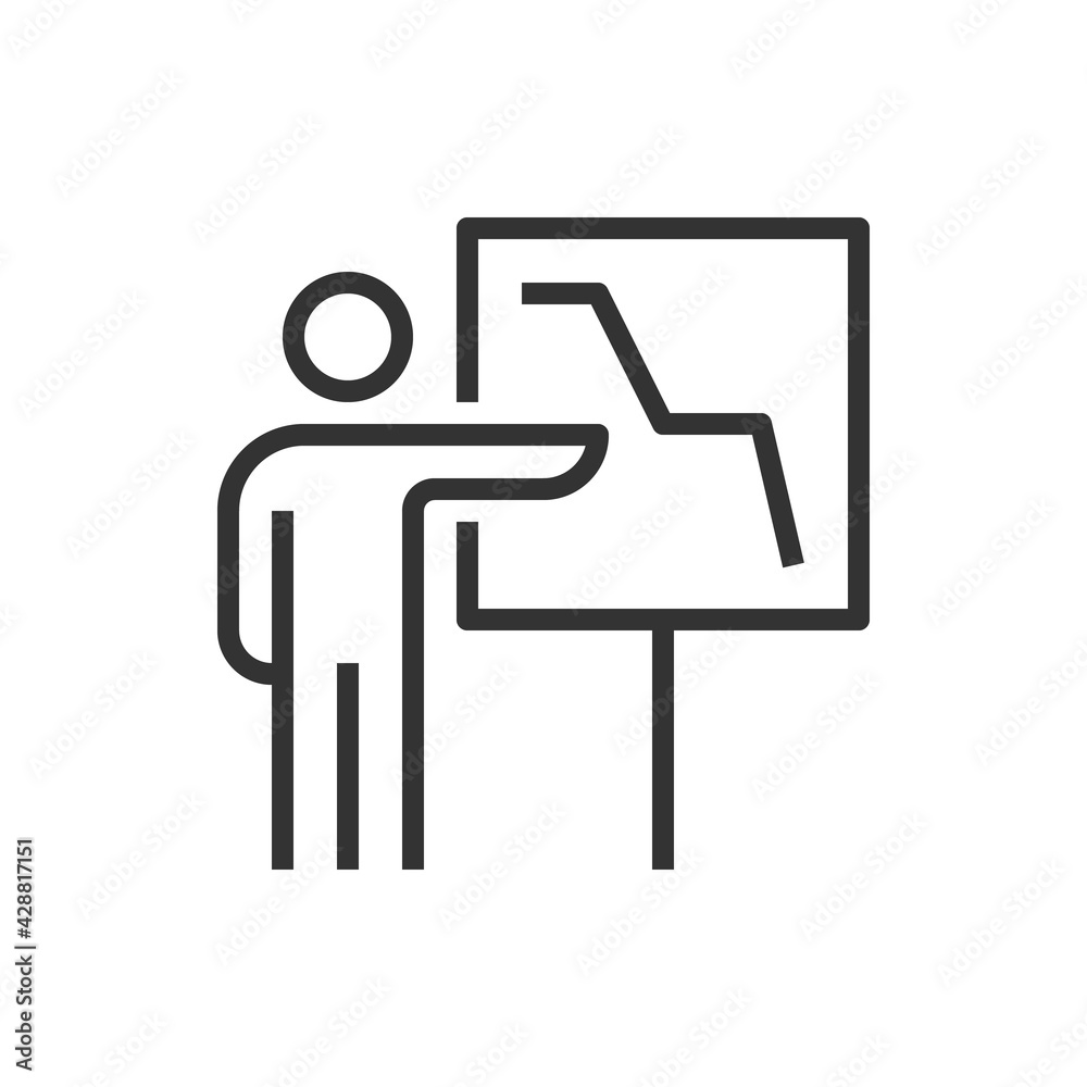 people describe icon line business vector people describe icon line business vector