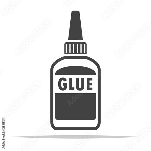 Bottle of glue icon vector isolated