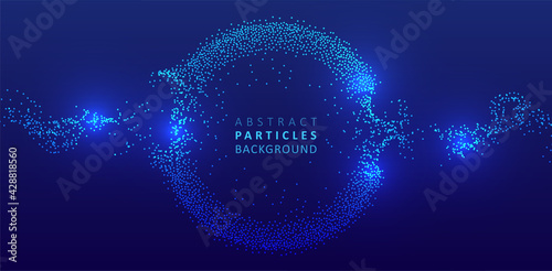 Particles liquid dynamic flow