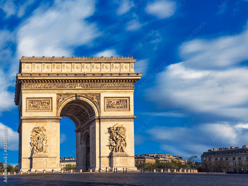 Obraz premium Arc De Triomphe, Paris, France. 