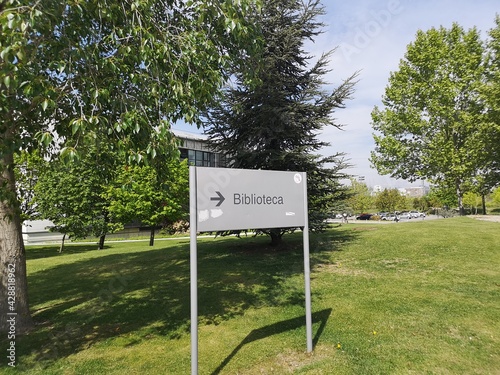 University campus in spring time photo