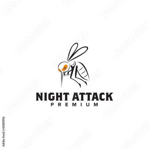 Mosquito icon logo design template