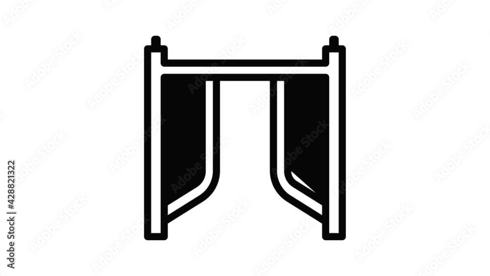 Scaffolding bracing icon animation outline best object on white background Scaffolding bracing icon animation outline best object on white background