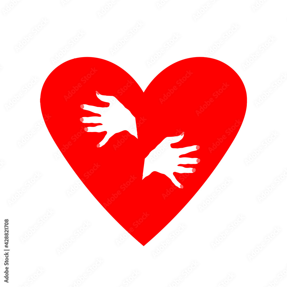 Frozen heart hugs itself, heart in the arms of its own hands Frozen heart hugs itself, heart in the arms of its own hands
