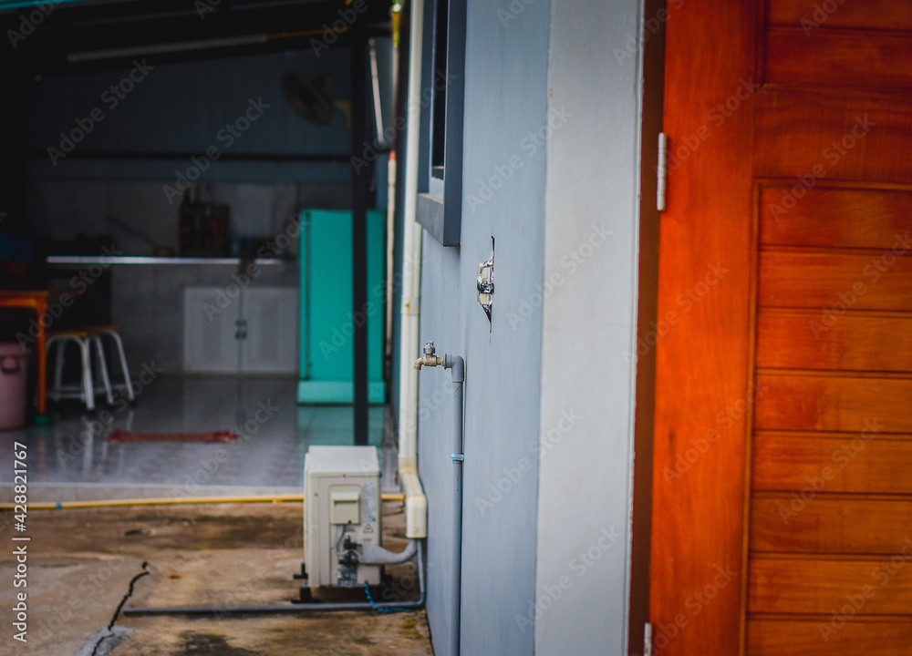 door in a garage door in a garage