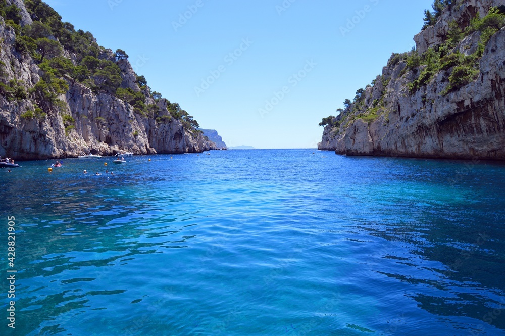 Calanques national park in France near Cassis on the meditarenean see