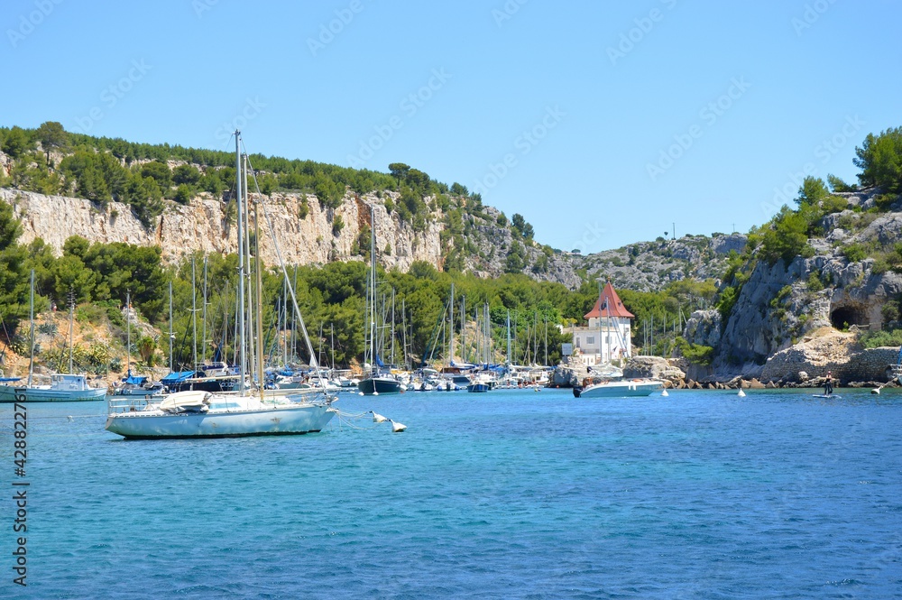 Calanques national park in France near Cassis on the meditarenean see