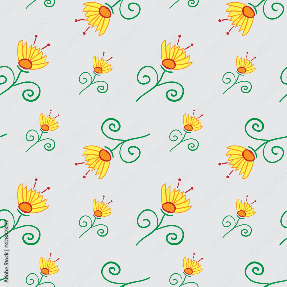 Seamless background of flowers