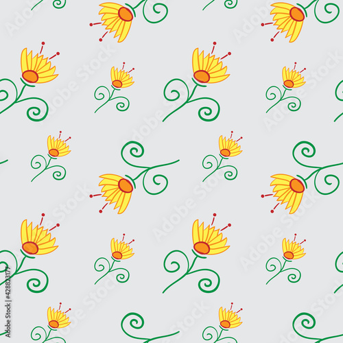 Seamless background of flowers