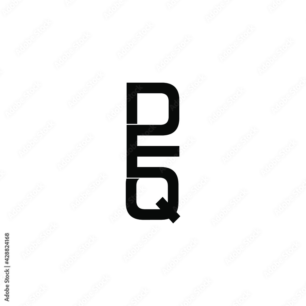 deq letter original monogram logo design