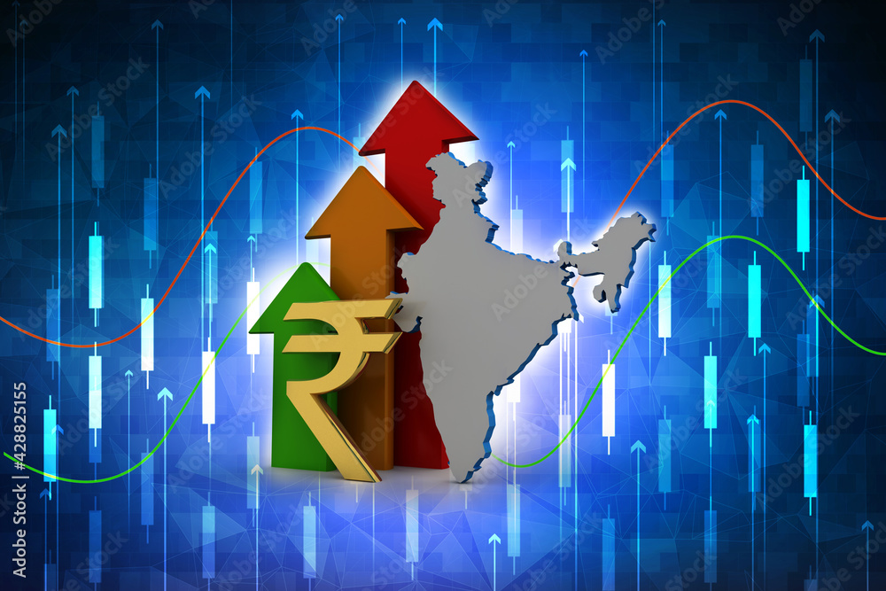 Rupee currency . 3D rendering illustration Stock Illustration | Adobe Stock